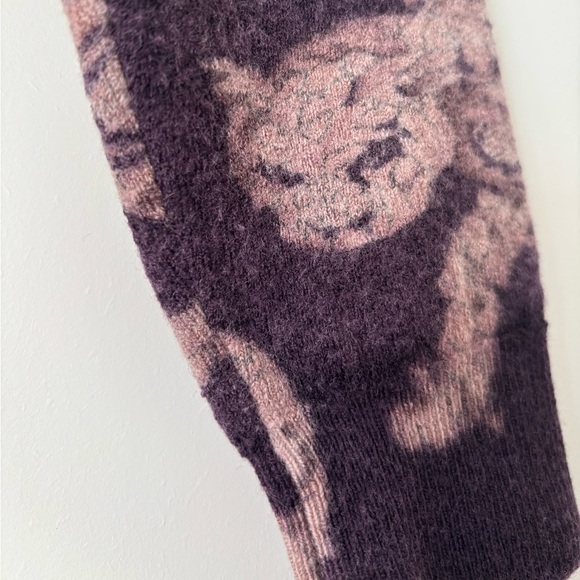 Authentic Versace Collection Tiger Motif Crewneck Sweater - Plum & Taupe - Picture 4 of 8